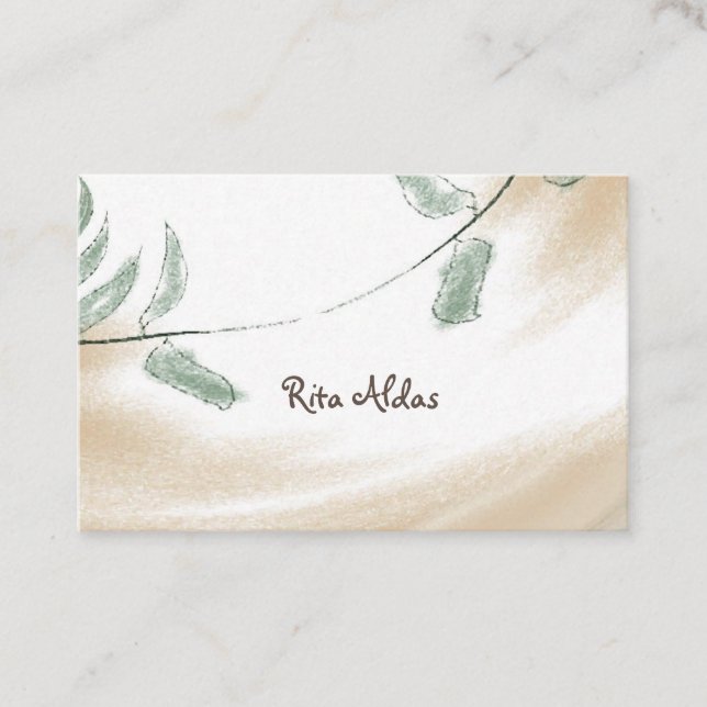 Cartões de visitas naturais do Reiki Healer Sage (Frente)