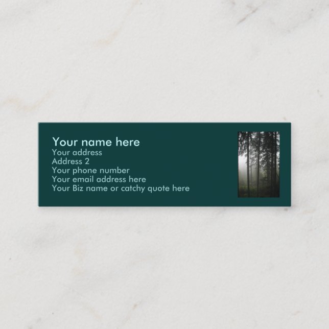 cartões de visitas naturais "FLOREST MIST" (Frente)