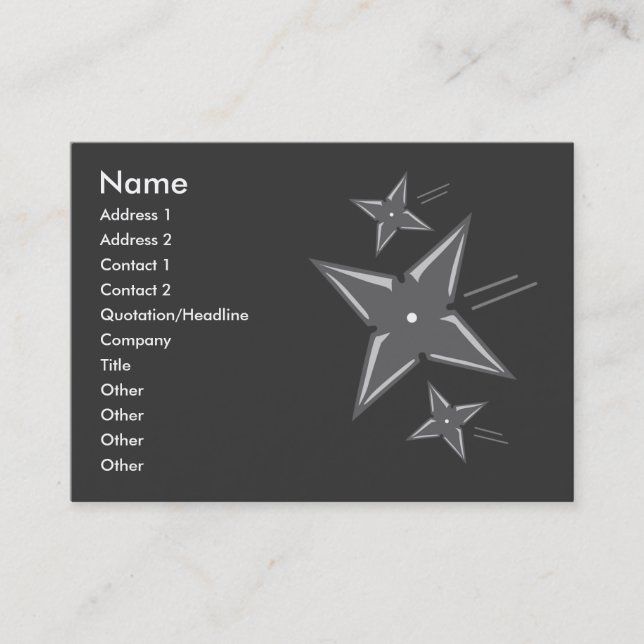 Cartões de visitas Ninja (Frente)