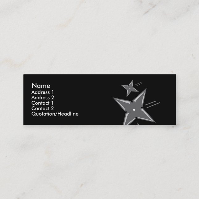 Cartões de visitas Ninja (Frente)