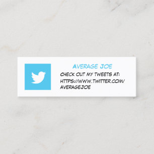Cartões de visitas no Twitter / Chamada para ação