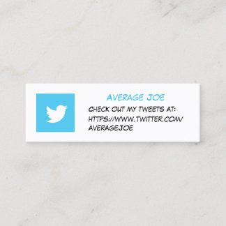 Cartões de visitas no Twitter / Chamada para ação