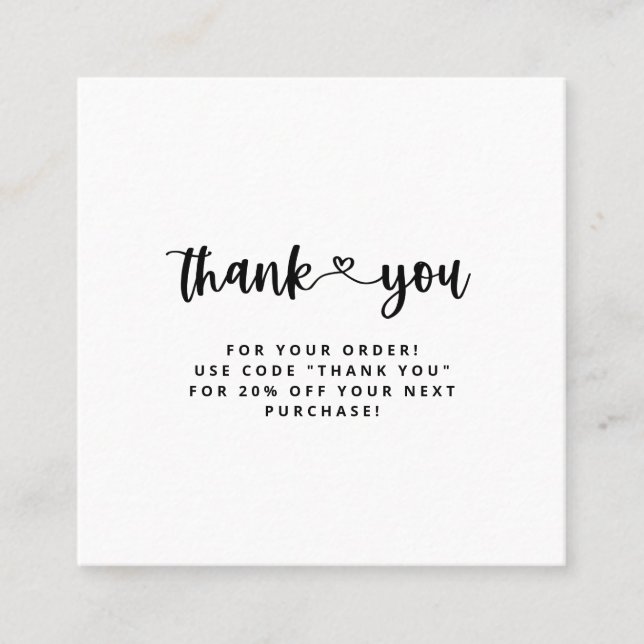 Cartões de visitas Obrigado Inserir Cartões (Frente)