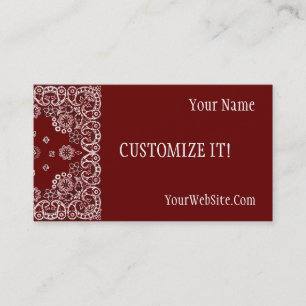 Cartões de visitas ocidentais customizáveis do