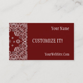 Cartões de visitas ocidentais customizáveis do