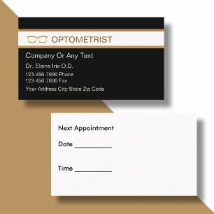 Cartões de visitas optometristas