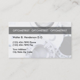Cartões de visitas originais do optometrista
