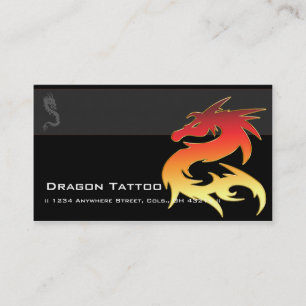 Cartões de visitas originais do tatuagem asiátic
