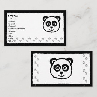 Cartões de visitas Panda