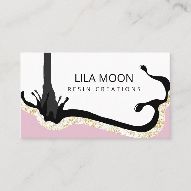 Cartões de visitas Para Artista Resina (Frente)