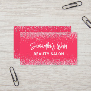 Cartões de visitas Para Bela Lente Rosa Quente Sal