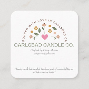 Cartões de visitas para Carlsbad Candle Co.