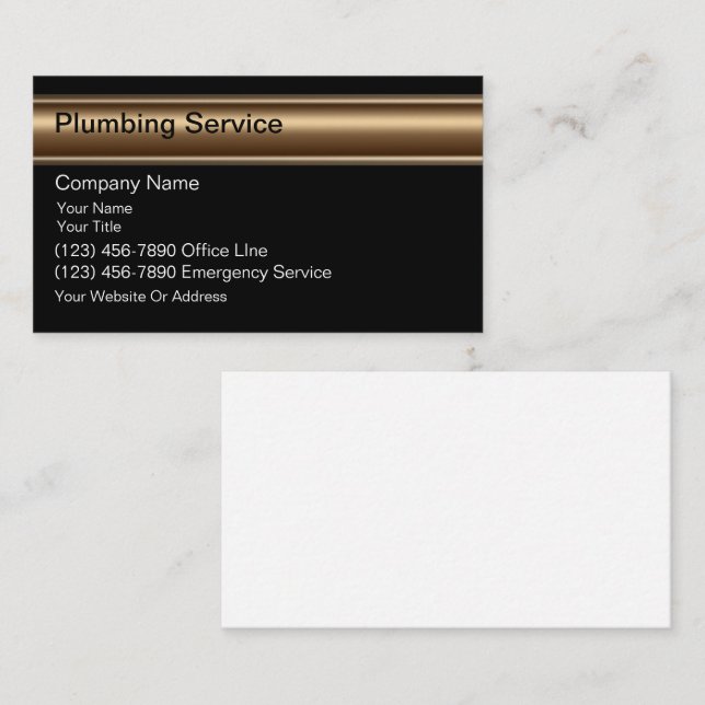 Cartões de visitas para encanamento (Frente/Verso)