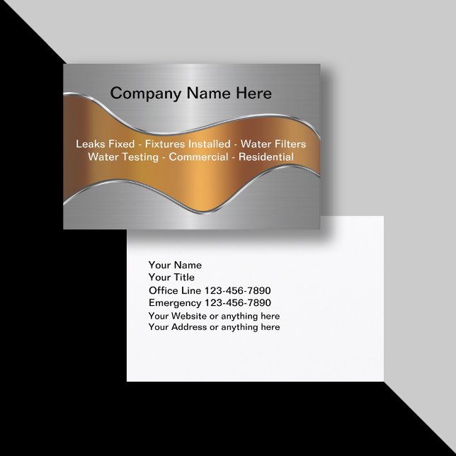 Cartões de visitas para encanamento (Criador carregado)