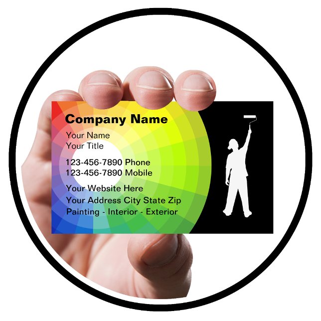 Cartões de visitas para pintores (Painter business cards by Custom Business Cards)
