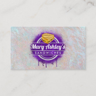 Cartões de visitas para sanduíches