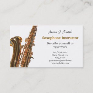 Cartões de visitas para saxofonista