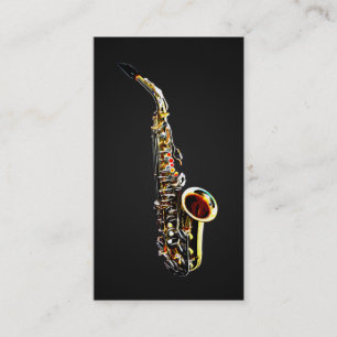Cartões de visitas para saxofonista