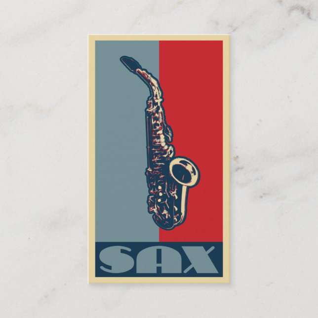 Cartões de visitas para saxofonistas (Frente)