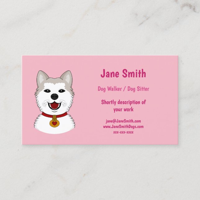 Cartões de visitas para um andarilho/babá (Frente)