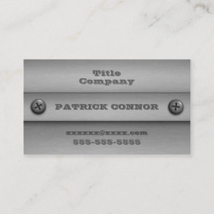 Cartões de visitas parafusados do metal