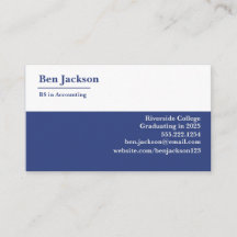 Cartões de visitas personalizadas para estudantes