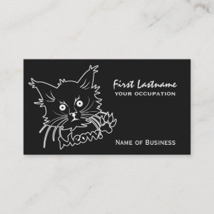 Cartões de visitas personalizados Black Cat