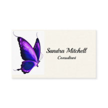 Cartões de visitas personalizados da borboleta per