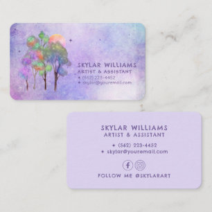 Cartões de visitas Personalizados da Floresta Mági