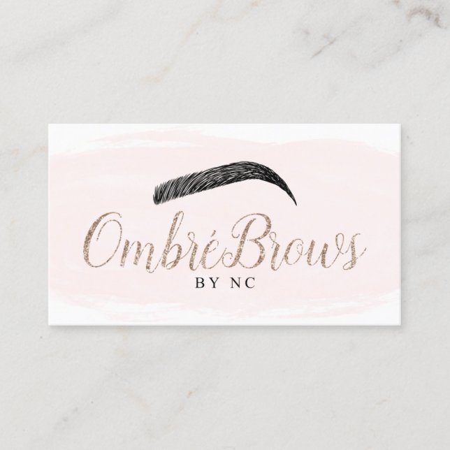 Cartões de visitas Personalizados da Ombre Brows (Frente)