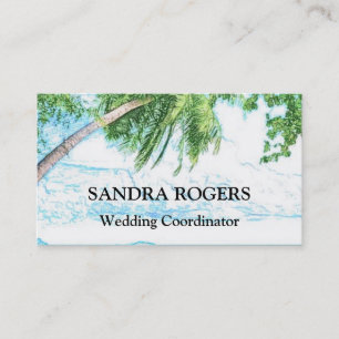 Cartões de visitas Personalizados Da Praia Tropica