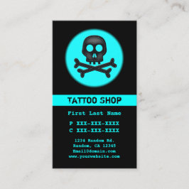 Cartões de visitas personalizados da tatuagem do c
