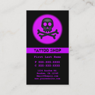 Cartões de visitas personalizados da tatuagem do c