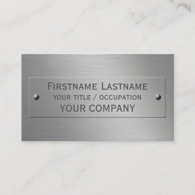 Cartões de visitas personalizados de aparência met (Frente)