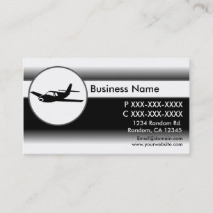 Cartões de visitas personalizados de avião esmaeci