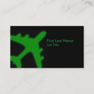Cartões de visitas personalizados de avião luminos