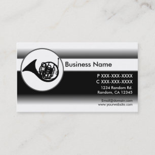Cartões de visitas personalizados de chifre branco