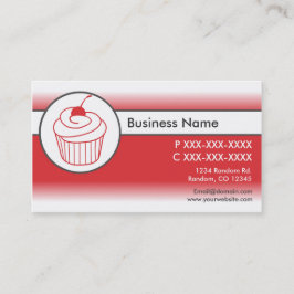 Cartões de visitas personalizados de cupcake de pe