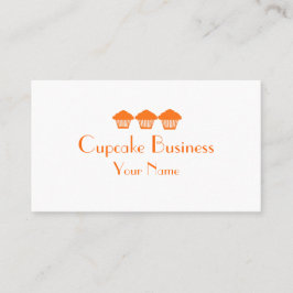 Cartões de visitas personalizados de cupcake laran