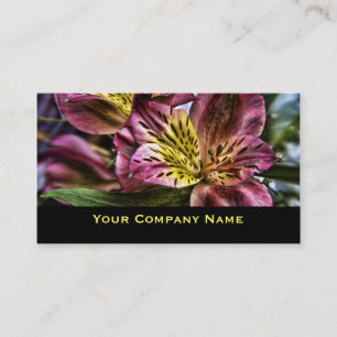 Cartões de visitas personalizados de flor Lily pe