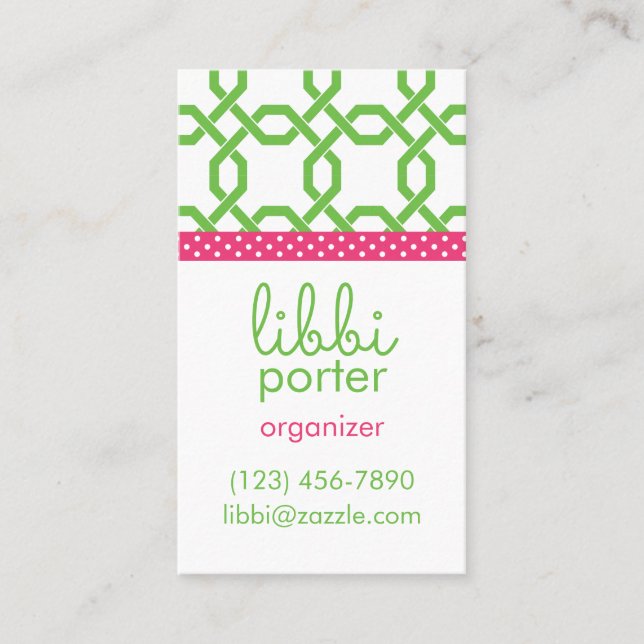 Cartões de visitas Personalizados de Lattice & Gro (Frente)