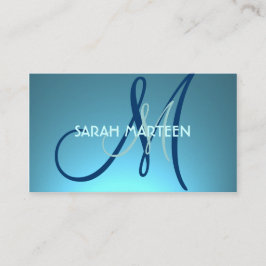 Cartões de visitas personalizados de monograma sim