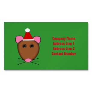 Cartões de visitas Personalizados de Rato de Natal