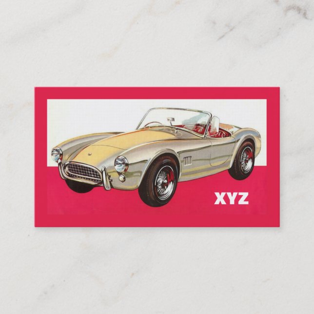 cartões de visitas personalizados do carro vintage (Frente)