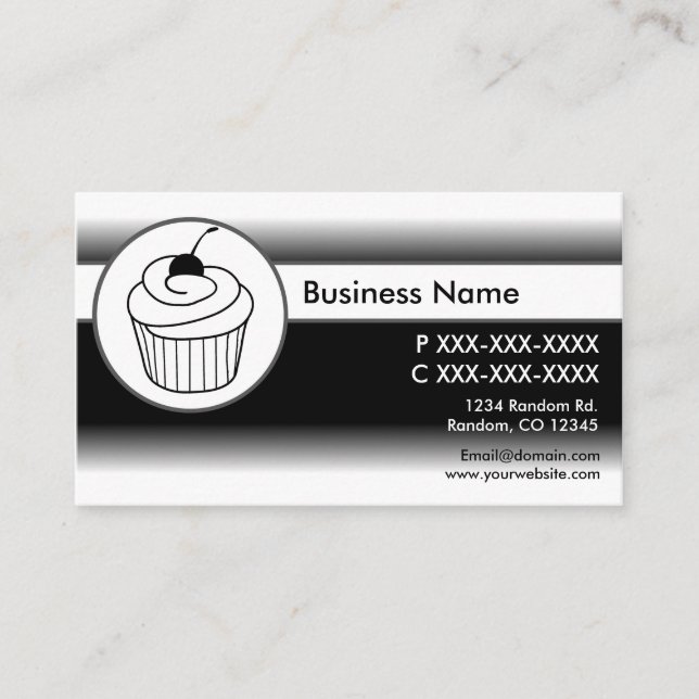 Cartões de visitas personalizados do cupcake esmae (Frente)