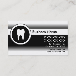 Cartões de visitas personalizados do dentista pret