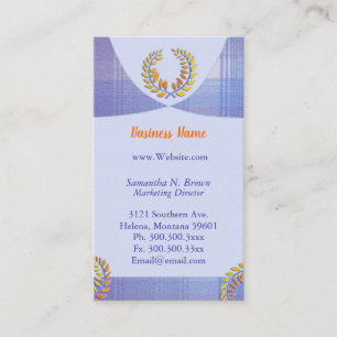 Cartões de visitas personalizados do louro