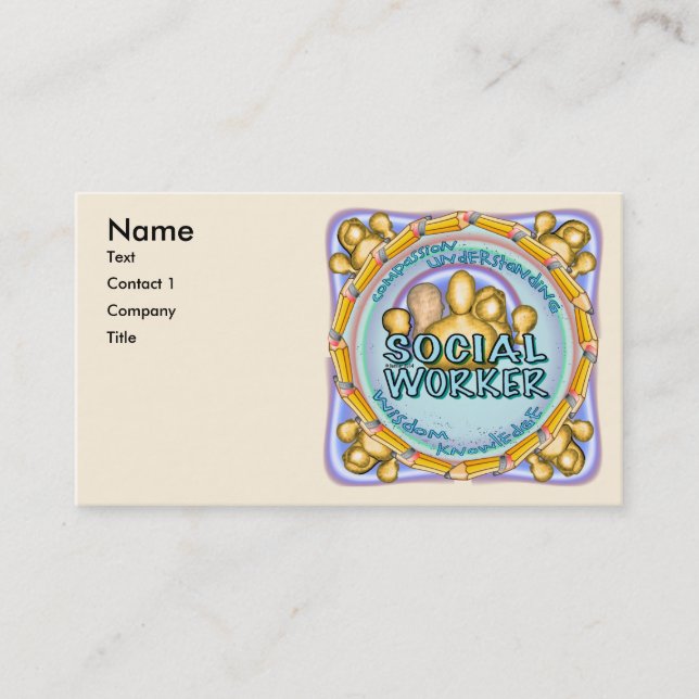 Cartões de visitas personalizados do Trabalhador S (Frente)