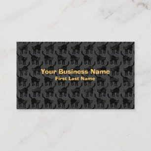 Cartões de visitas personalizados para gatos preto