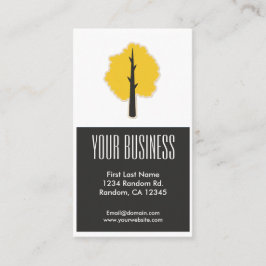 cartões de visitas personalizáveis de árvore ouro